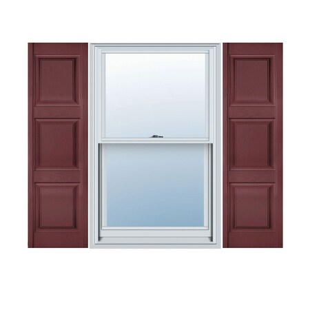 Ekena Millwork Lifetime Vinyl, Custom Three Equal Panel, Raised Panel Shutters, w/Shutter-Loks, LP4C18X05300WN LP4C18X05300WN